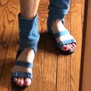 Cool SMK denim sandal boot - brand new never worn!